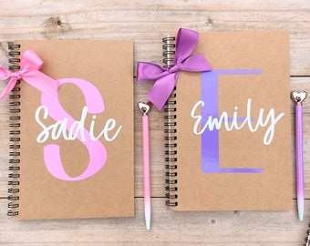 Easter Gift for Girls, Personalized Notebooks for Kids, Girls Party Favors, Girls Notebooks, Girls Sketchpad, Notebook and Pen Sets