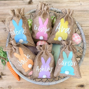 Easter Treat Bags Easter Gift for Kids Personalized Easter Treat Bags Easter Basket Stuffers Easter Bunny Gift Bags Easter Favors Etsy