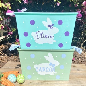 Personalized Easter Bucket, Easter Basket Personalized, Easter Basket for Girls, Easter Basket for Boys, Kids Easter Basket