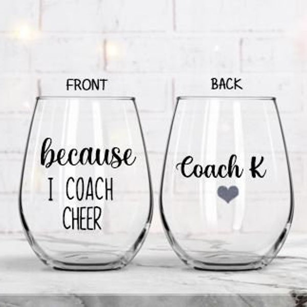 Cheer Coach Gift, Cheerleading Coach Gifts, Gift For Coach, Coach Wine Glass, Cheer Coach, Cheer Coach Off Duty, Personalized Cheer Coach