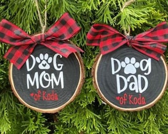 Dog Dad Ornament Dog Dad Gift Gift From Dog Gift for Him Best Dog Dad Ever Gift Gift From Dog Pet Dad Father/'s Day Burlap Dog Dad Ornament