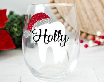 Gift for Dentist, Dentist Wine Glass, Dental Assistant Gift, Dental Hygienist Gift, Christmas Dentist Gift, Personalized Dentist