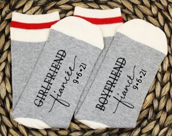 Engagement Gift for the Couple, Girlfriend Fiancee, Boyfriend Fiance Engagement Gifts, Just Engaged Gifts, Engagement Socks