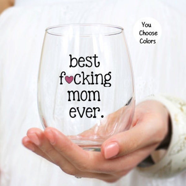 Mom Wine Glass Etsy