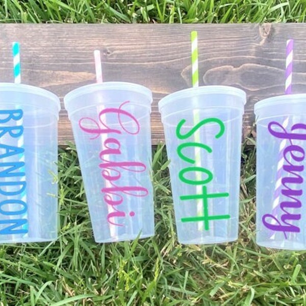 Personalized Cups, Personalized Party Cups, Plastic Cups Personalized, Stadium Cups, Birthday Cups, Personalized Cups with Lids and Straws