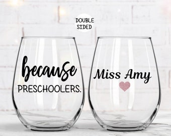 Download Teacher Wine Glass Etsy
