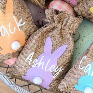 Easter Treat Bags, Easter Gift for Kids, Personalized Easter Treat Bags, Easter Basket Stuffers, Easter Bunny Gift Bags, Easter Favors image 2