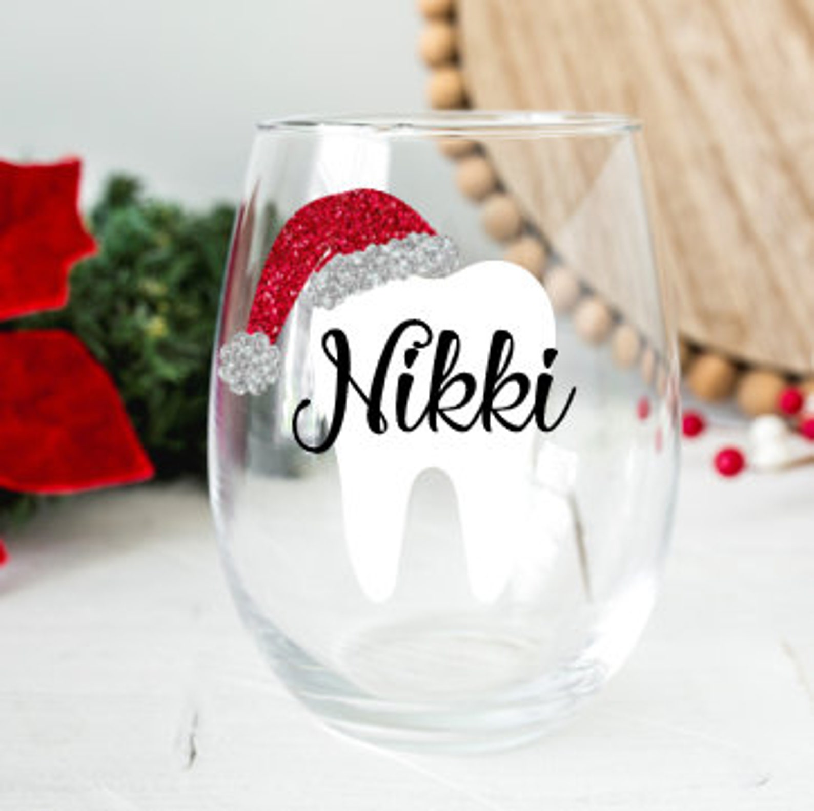 Dentist Wine Glass Gift for Dentist Dental Assistant Gift Etsy