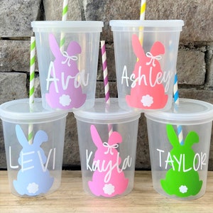 Easter Cups for Kids, Easter Basket Stuffers, Easter Decor, Kids Water Cup, Easter Decor, Easter Party Favors, Kids Easter Gifts image 4