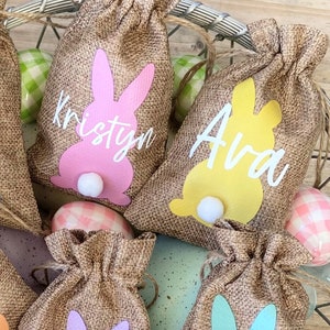 Easter Treat Bags, Easter Gift for Kids, Personalized Easter Treat Bags, Easter Basket Stuffers, Easter Bunny Gift Bags, Easter Favors image 7