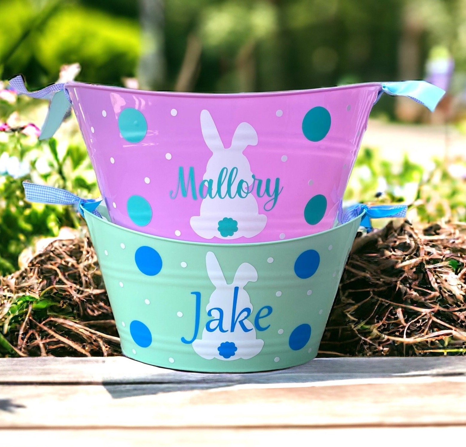 Personalisierter Ostereimer, Osterkorb personalisiert, Osterkorb für Mädchen, Osterkorb für Jungen, Kinder Osterkorb
