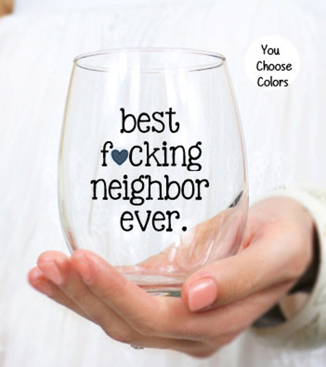 Gift for Neighbor Funny Neighbor Gift Neighbor Wine Glass Etsy