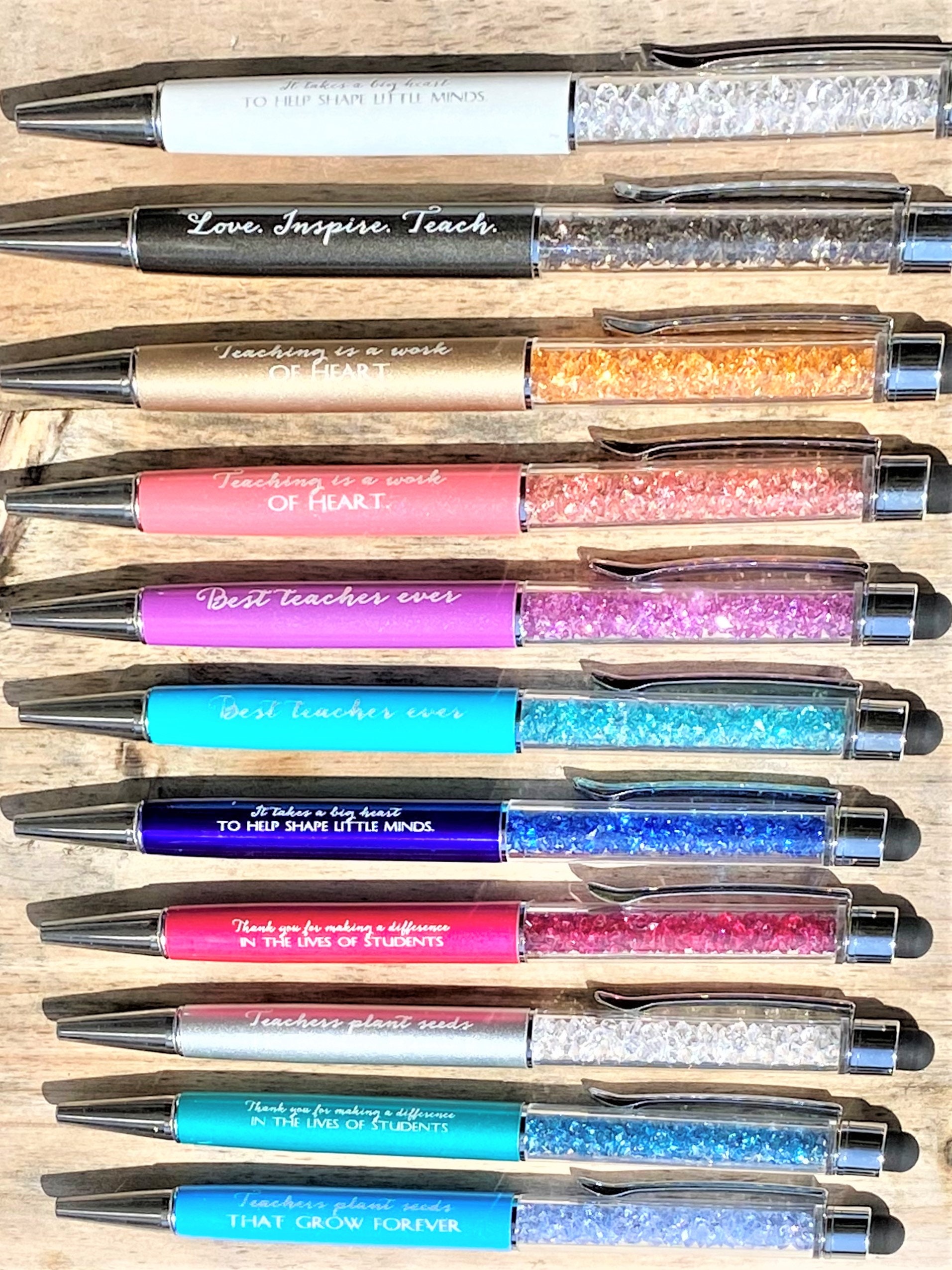 Colorful Pens, Gift for Kids, Gift for Teacher, Pentel RSVP Glitter Pen,  Gift for Tween, Christmas Gift for Teacher, Stocking Stuffer For 