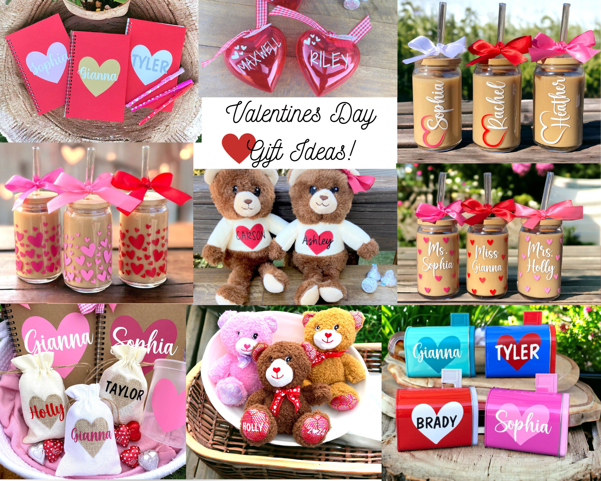 Gifts for Kids Set of 4, Kids Valentines, Valentines Day Gifts for Kids,  Personalized Valentines Day Favors, Classroom Favors 
