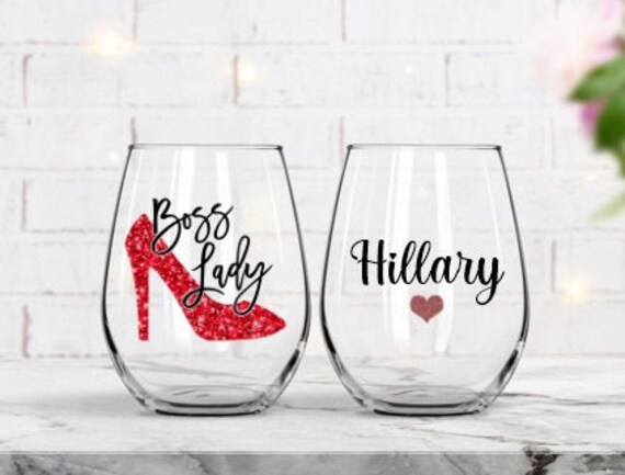Girl boss sale wine glass
