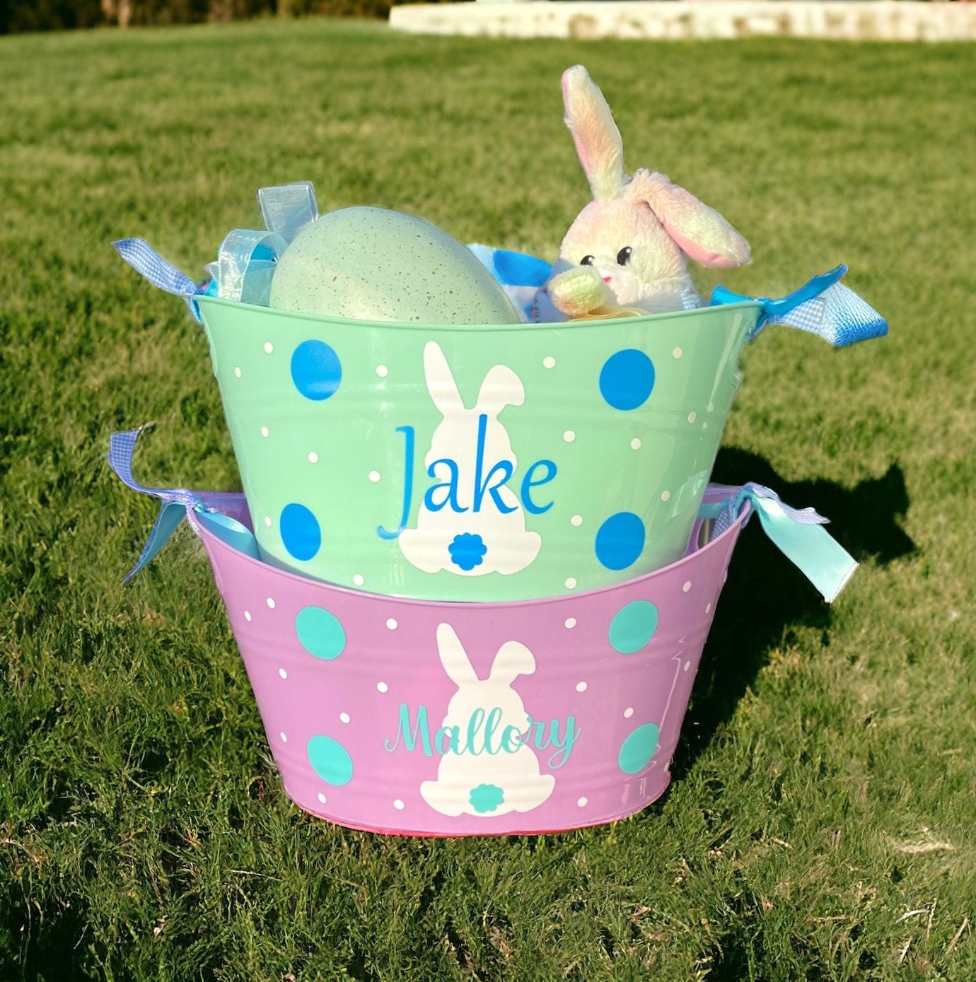 Personalisierter Ostereimer, Osterkorb personalisiert, Osterkorb für Mädchen, Osterkorb für Jungen, Kinder Osterkorb