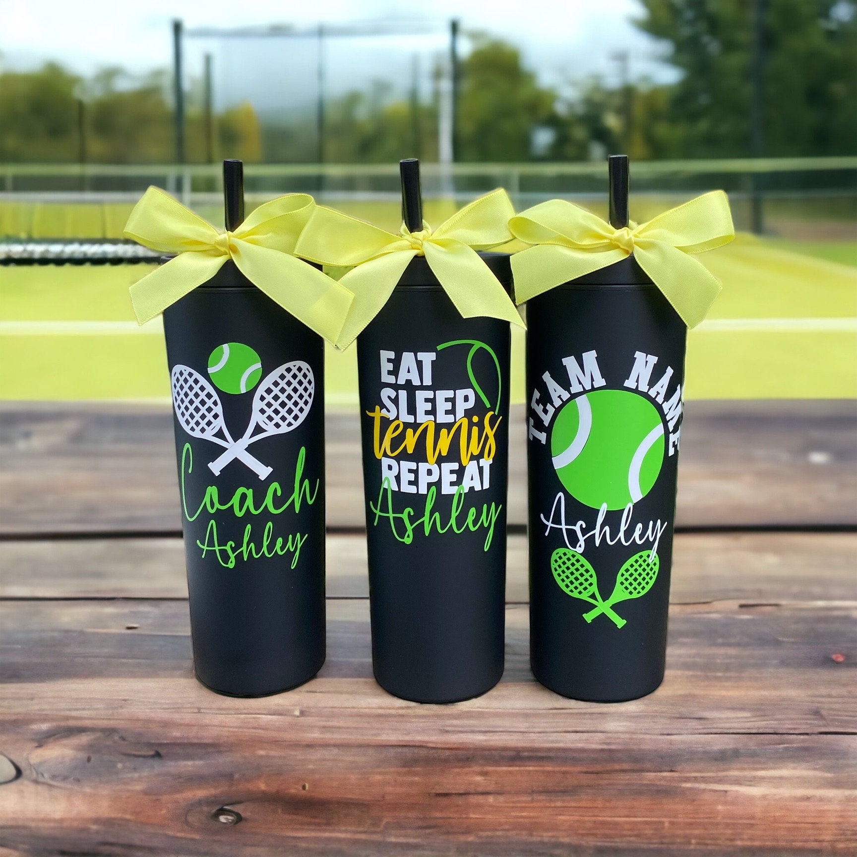 Tennis Water Bottle 32 Oz, Custom Insulated Stainless Steel Engraved  Tumbler, Gift for Tennis Lover Daughter, Dad, Husband, Son, Mom 