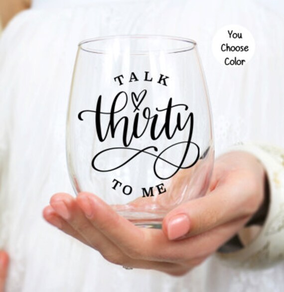30th birthday on sale wine glasses