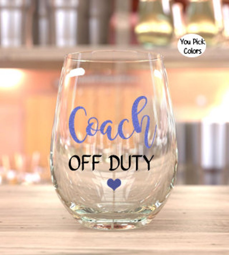 Coach Gift off Duty Wine Glass Coach Wine Glass Coach off Etsy