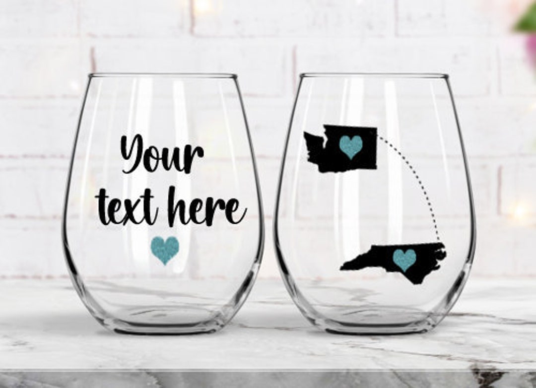 Best Friend Wine Glass, Custom Wine Glass, Long Distance Friendship
