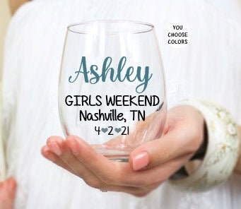 Girls Weekend Wine Tumbler — White Confetti Box