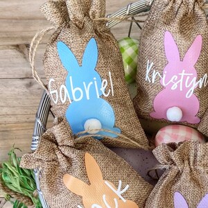 Easter Treat Bags, Easter Gift for Kids, Personalized Easter Treat Bags, Easter Basket Stuffers, Easter Bunny Gift Bags, Easter Favors image 4