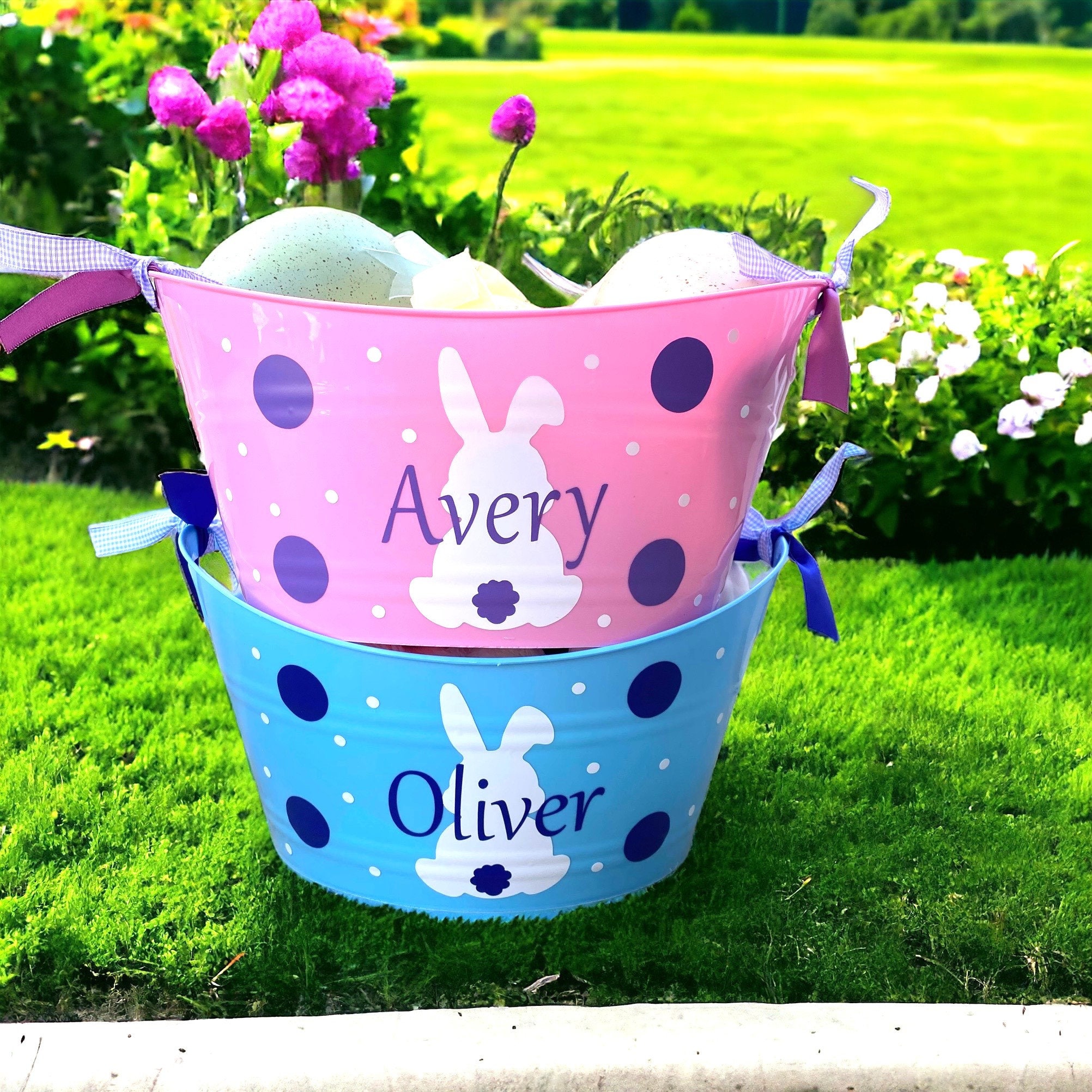 Personalisierter Ostereimer, Osterkorb personalisiert, Osterkorb für Mädchen, Osterkorb für Jungen, Kinder Osterkorb