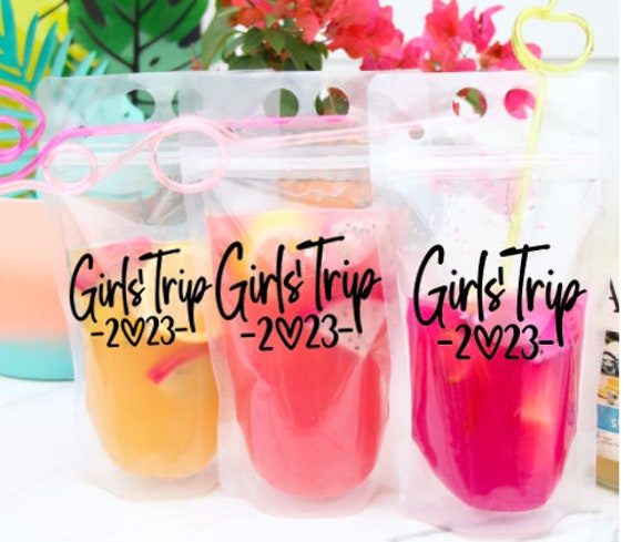 Vacation Editions: Adult Drink Pouches - Perfect for Girls Trips, Bachelorette Parties and More! Vegas Baby!