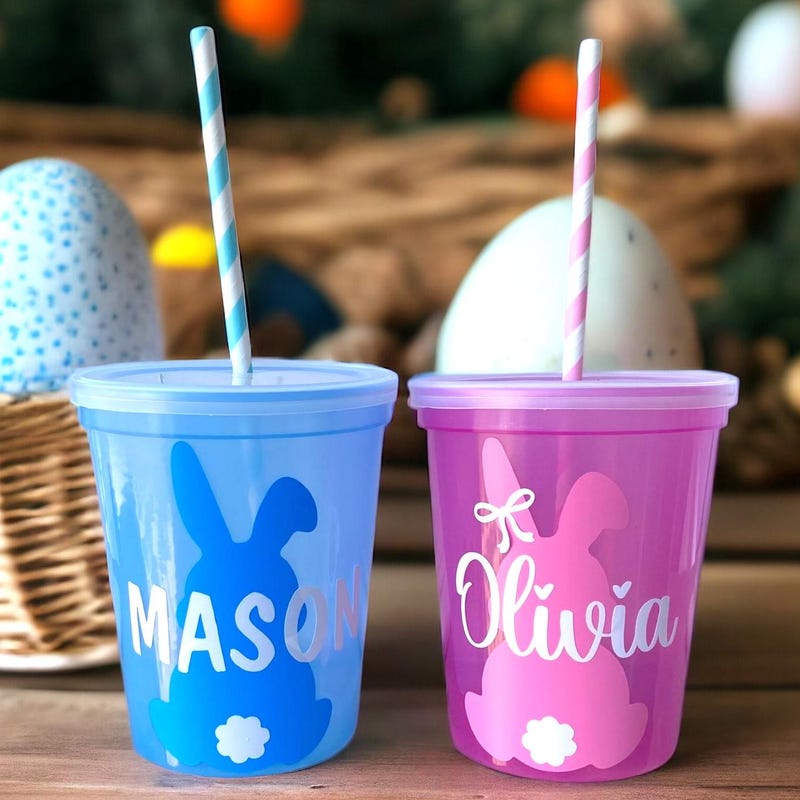 Osterbecher für Kinder, Osterkorbfüller, Hasenbecher, Farbwechselnde Osterbecher, Osterparty-Gastgeschenke, Ostergeschenke für Kinder, Osterdekoration