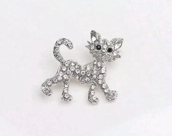 Beautiful Ladies Brooch / Broach Scarf Pin Cat Animal Jewellery Kitty Kitten