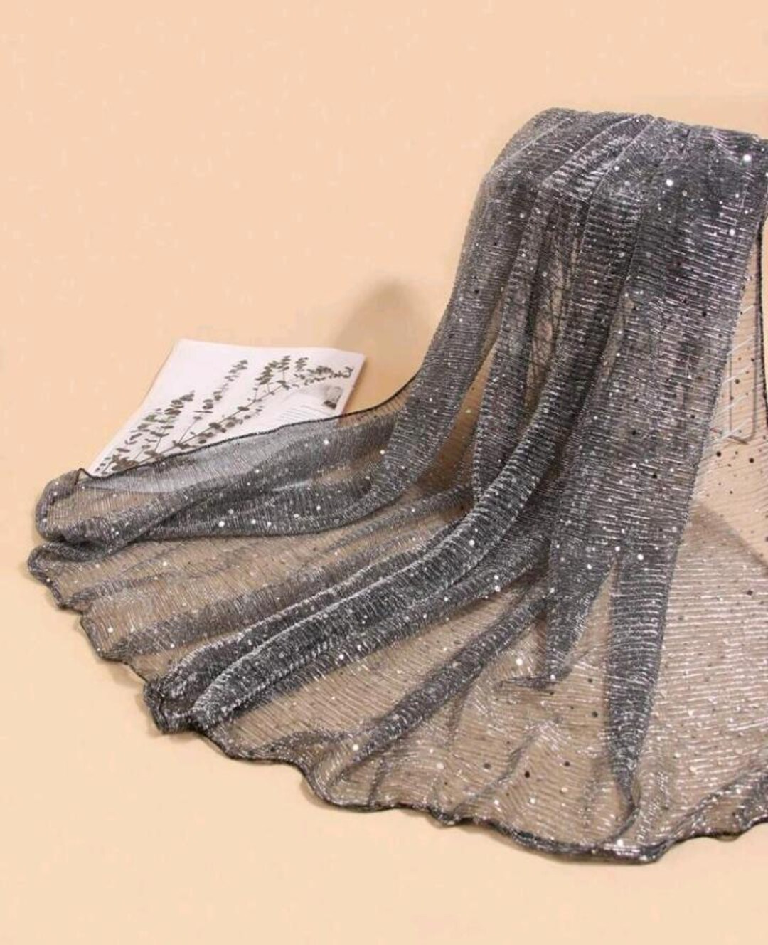 SILVER GREY OPULENT SCARF
