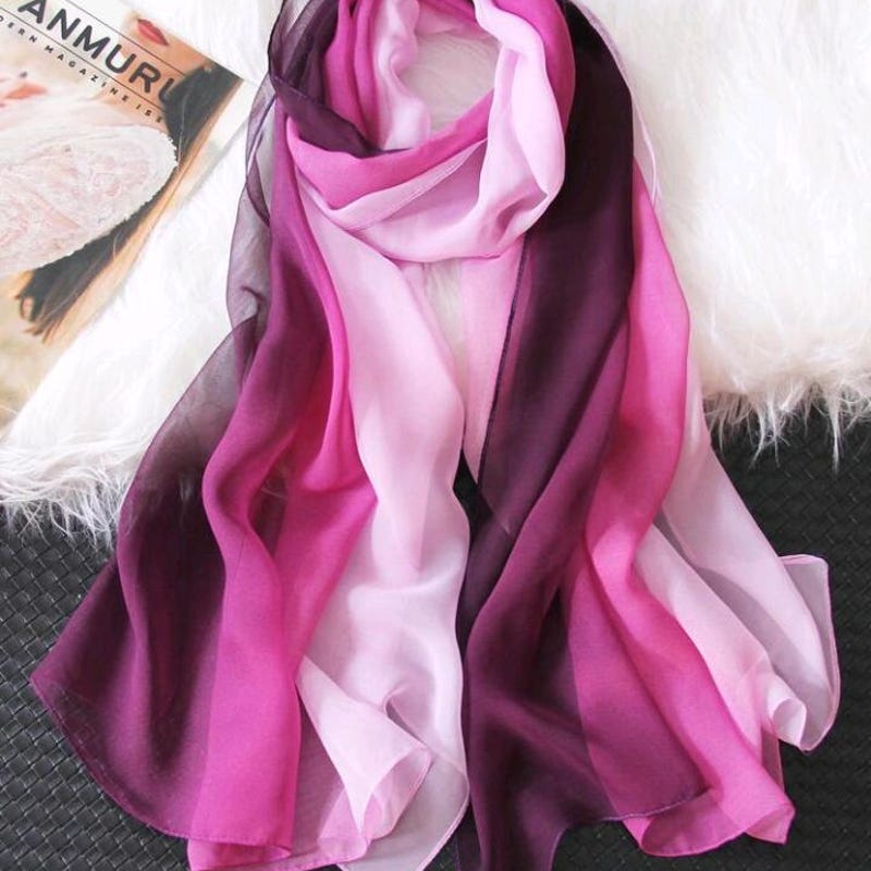 Crystal Embellished Scarf in Plum