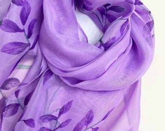Vintage Oscar De La Renta Floral Silk Scarf - Signed