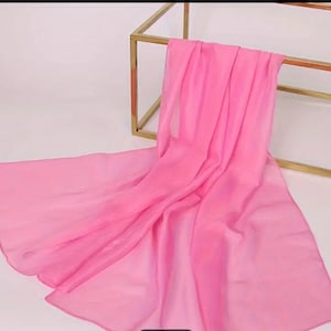 Beautiful Ladies Pink Chiffon Evening Scarf