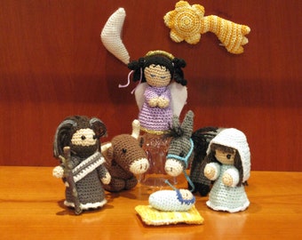 PDF Crochet pattern. InLoWe's Nativity Set: Manger