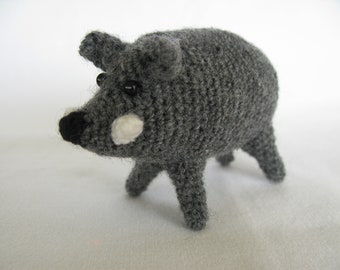 PDF crochet pattern. Wild boar