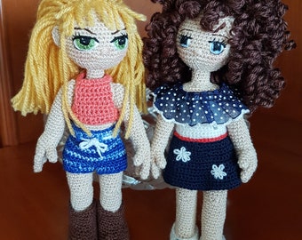 PDF crochet pattern. Teresa doll