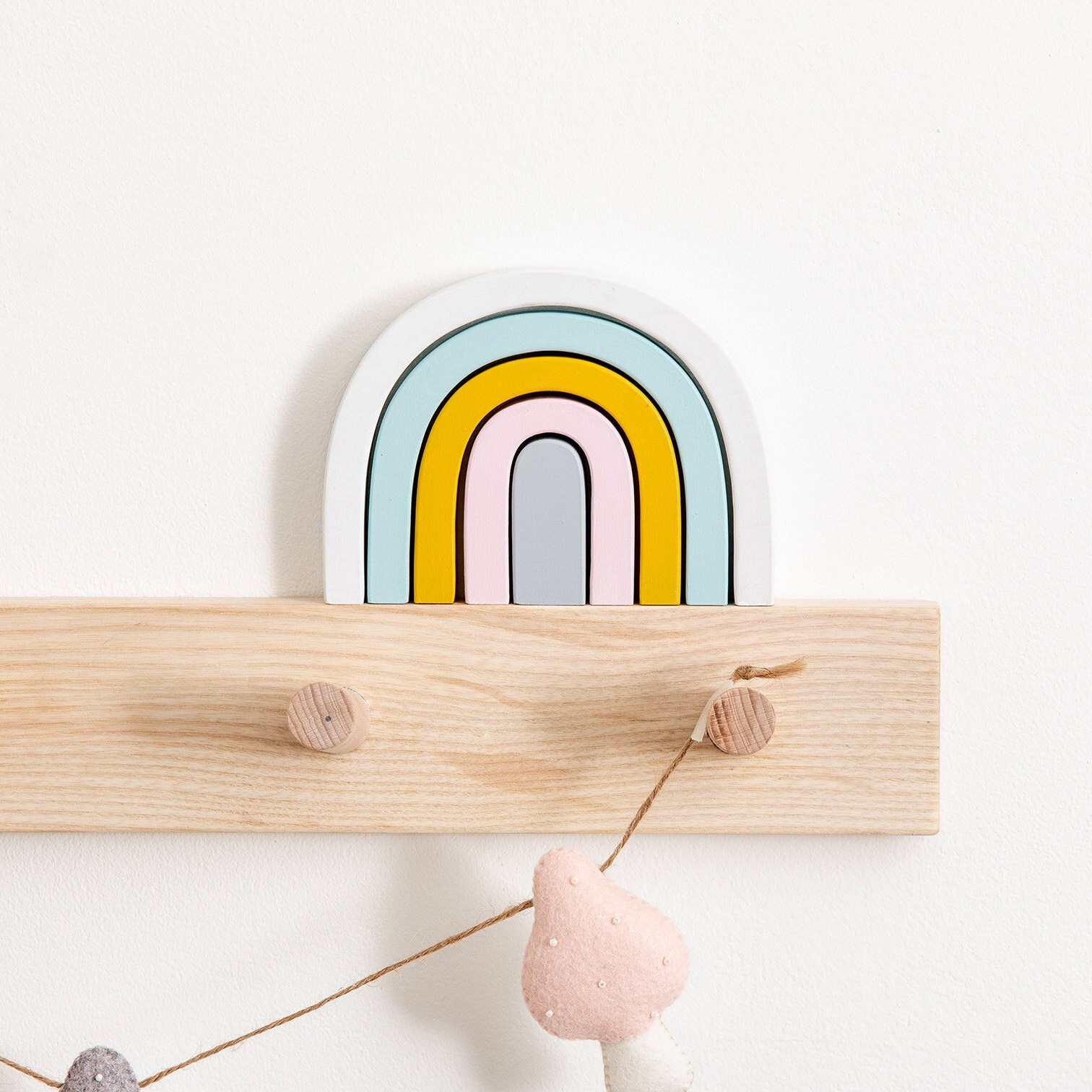 small wooden rainbow