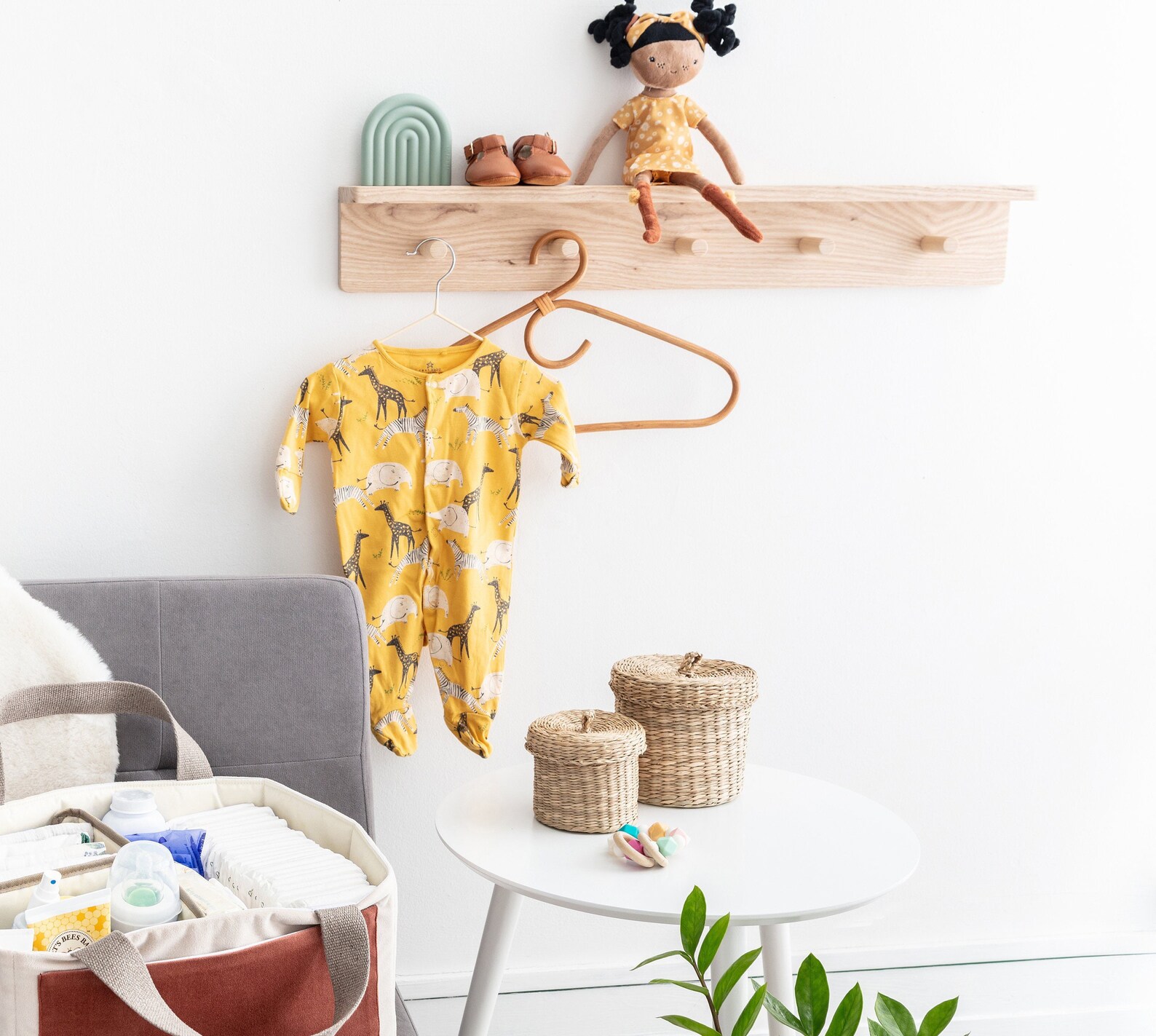 Peg Rail With Shelf Solid Ash wooden Peg Rack With Shelf Etsy UK