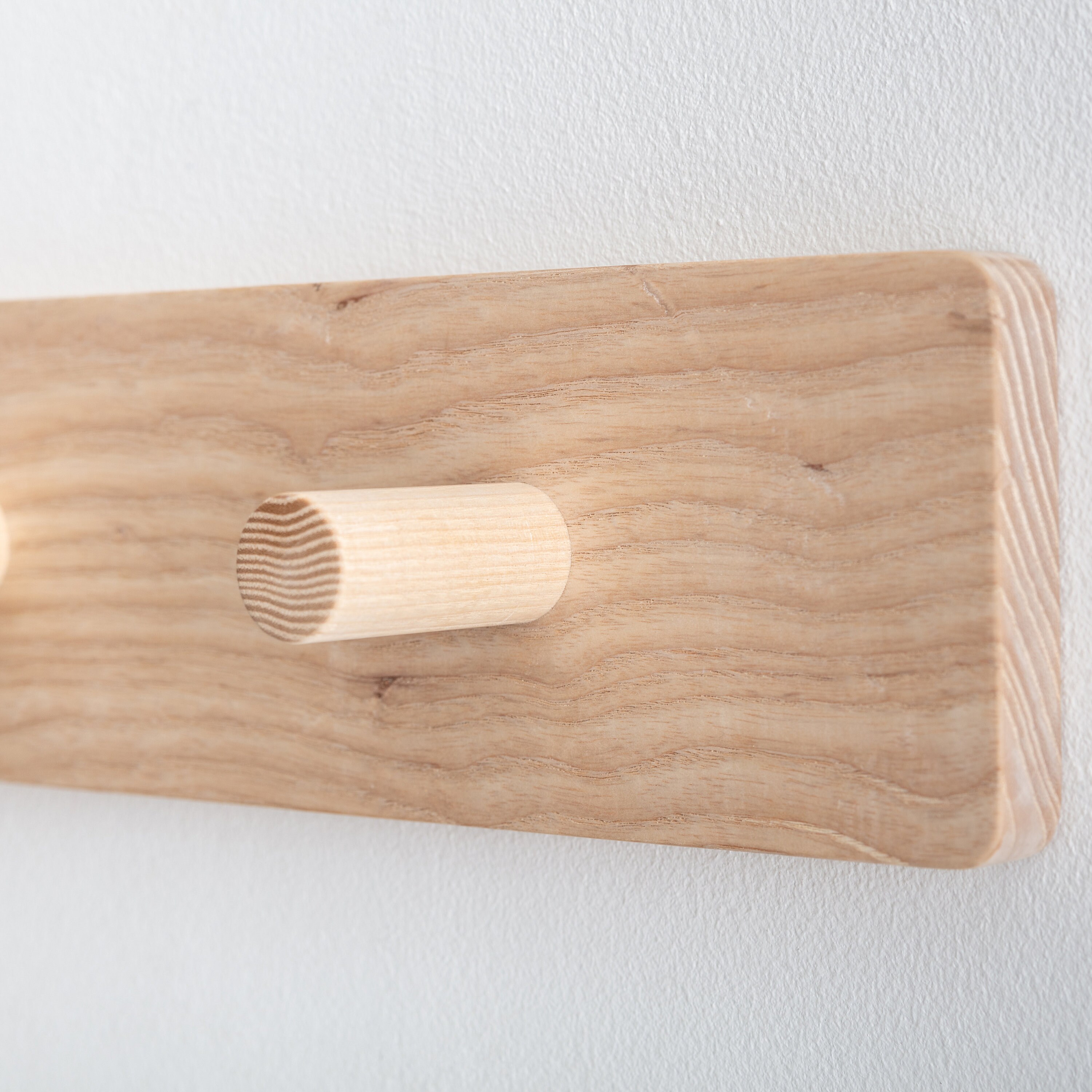 Jumbo Peg Rail Solid Ash Wooden Peg Rack Wall Mounted - Etsy UK