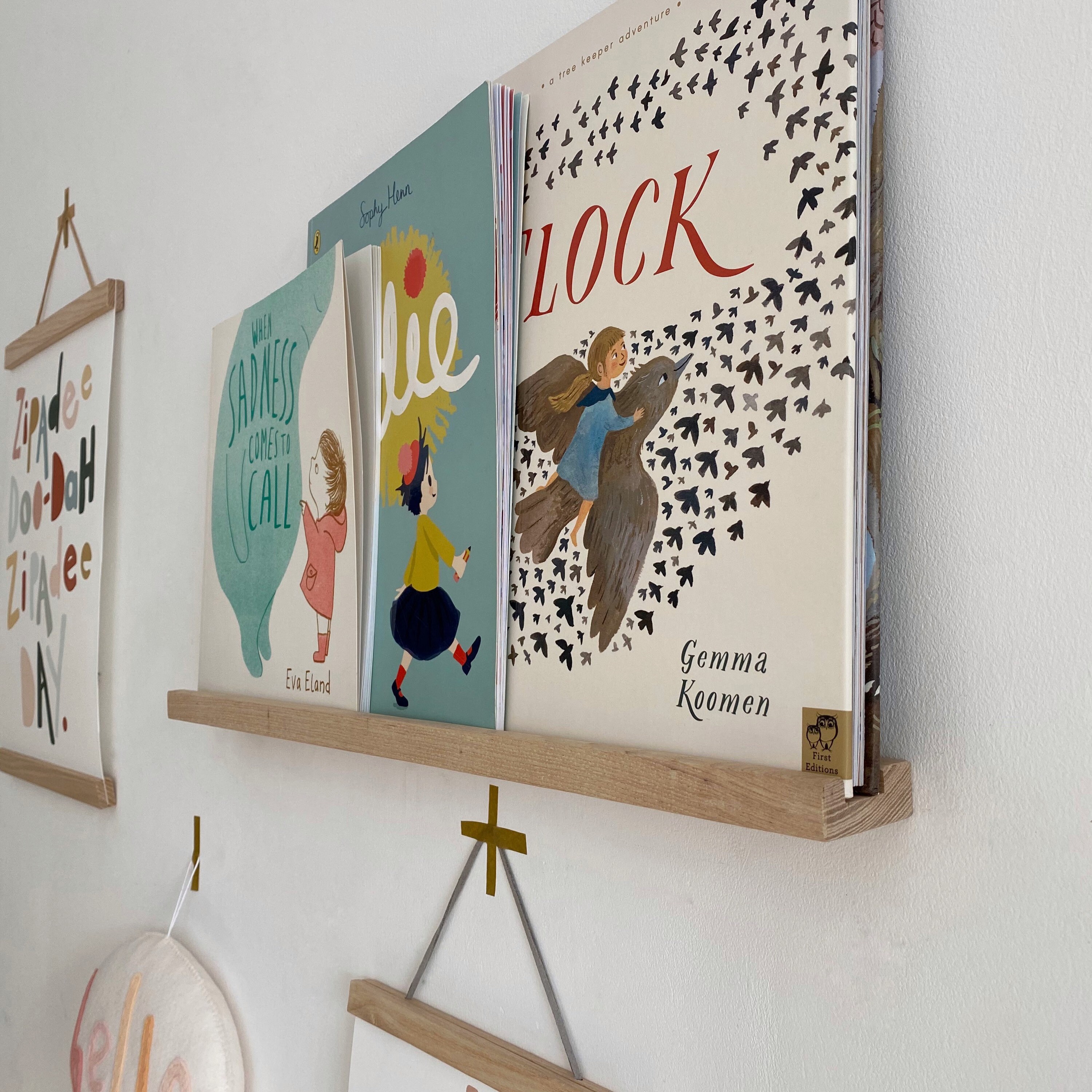 Book and Picture Ledge Display Wall Shelves Kids Bookshelf Etsy