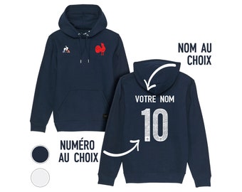 Hoodie enfant équipe de France rugby 2024 personnalisable maillot junior sweat sweatshirt