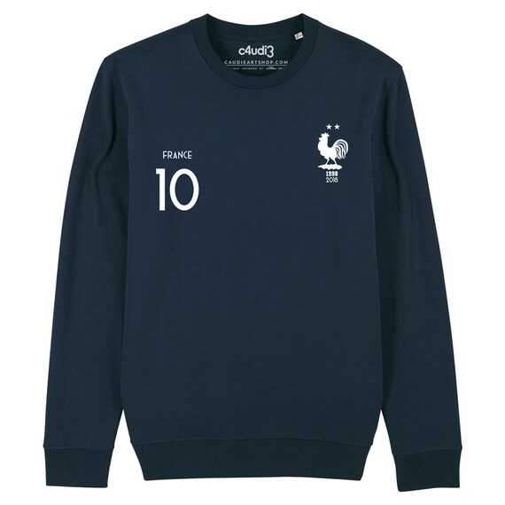 Sweat 2 ÉTOILES 10 Mbappe équipe de France football maillot 