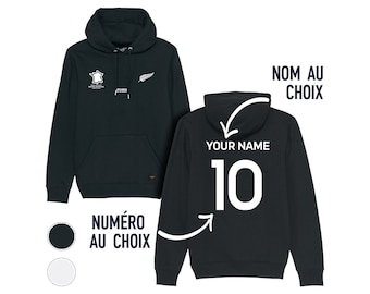 Hoodie enfant équipe de Nouvelle-Zélande rugby 2024 personnalisable maillot junior sweat sweatshirt