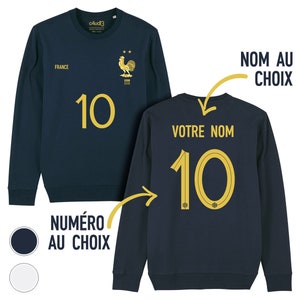 Sweat enfant équipe de France foot 2024 personnalisable junior bébé football Mbappe Benzema Griezmann Giroud image 1