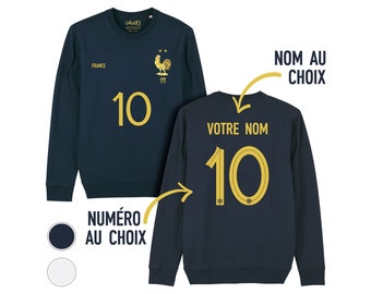 Sweat enfant équipe de France foot 2024 personnalisable junior bébé football Mbappe Benzema Griezmann Giroud