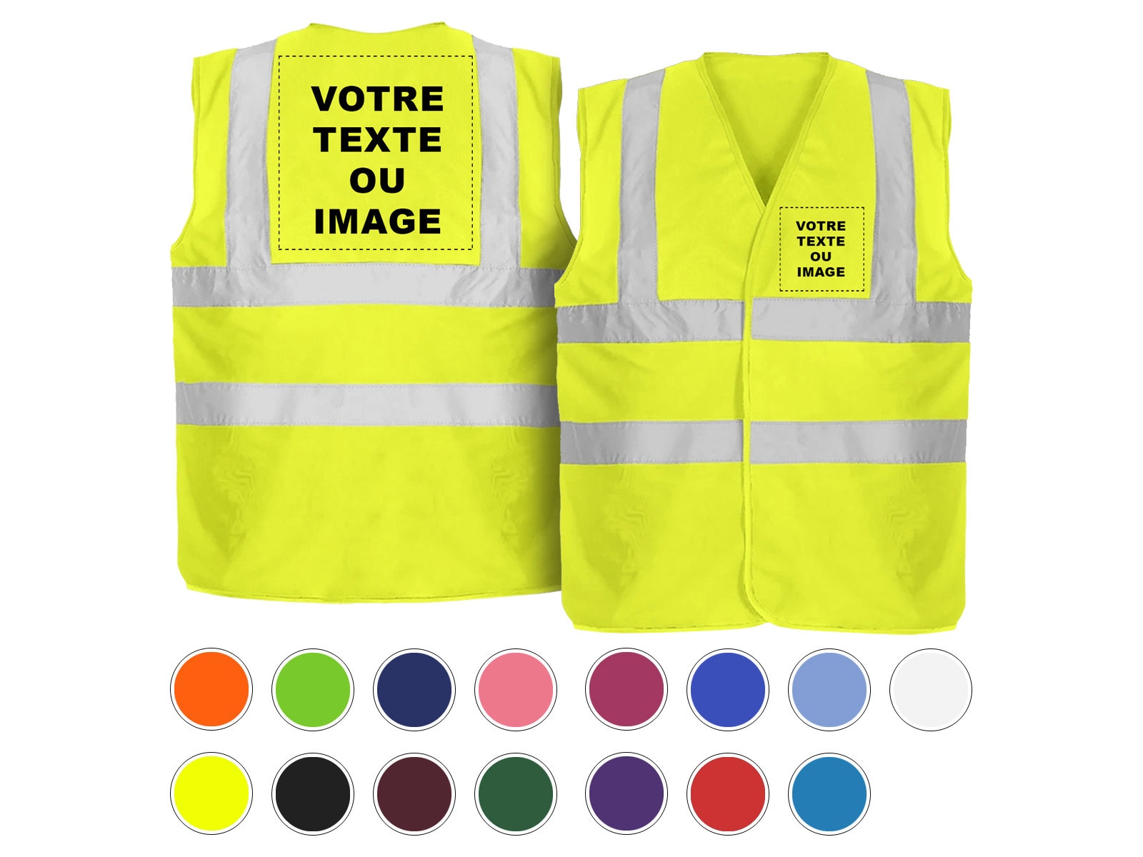  2 gilets réfléchissants haute visibilité, 2 pendentifs  réfléchissants pour sacs d'école, gilet de sécurité pour enfants, gilet  respirant jaune fluorescent, taille universelle pour enfants.