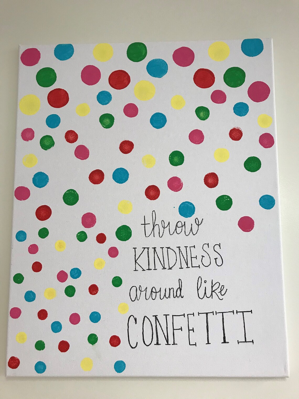 Confetti Quote Canvas Etsy