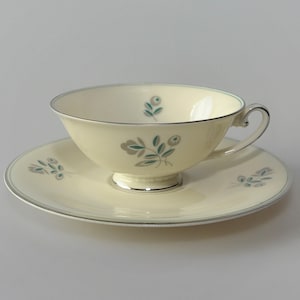 1920s Antique Pirkenhammer Tea / Coffee Cup with Saucer Bohemia