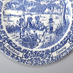 SPRING Blue Transferware Plate England